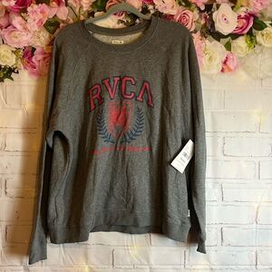RVCA NWT XL/14 LONG  SLEEVE SWEATSHIRT GRAY